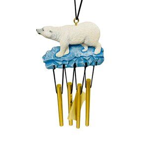 Vintage Polar Bear Wind Chime By New Creative Enterprises 1998  6" 4 inches